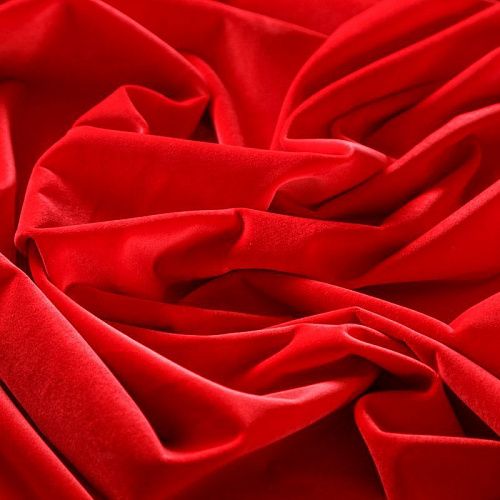 Бархат 002-06325 красный однотонный