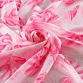 Шифон 068-13081 розовый принтованный