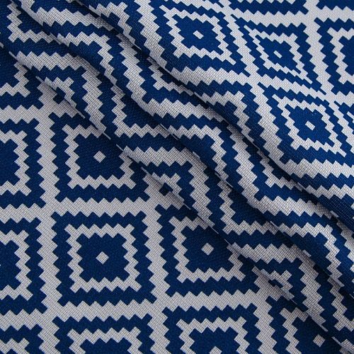 Рогожка 048-13899 синий принтованный