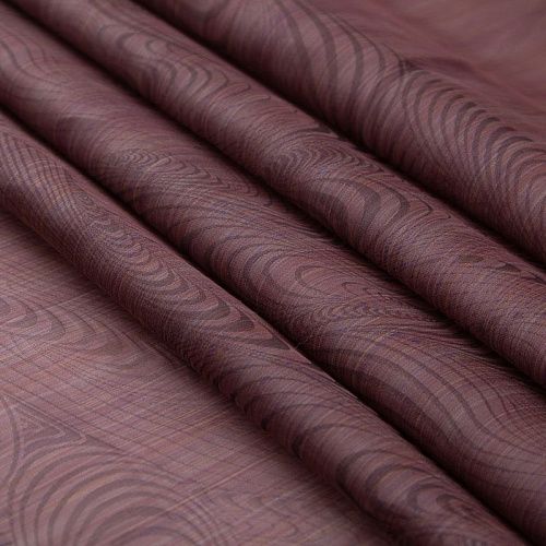 Органза шелковая (купон) 039-20211 ореховый принтованный