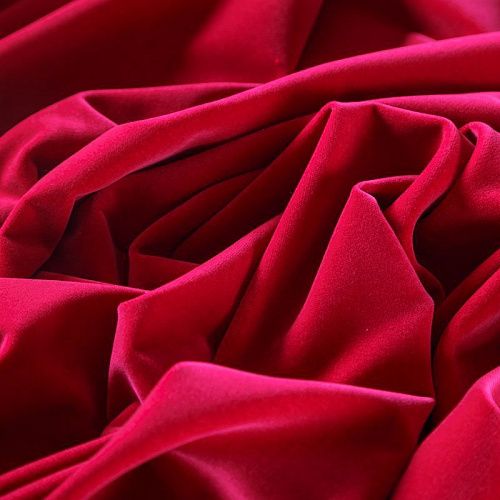 Бархат 002-06326 малиновый однотонный