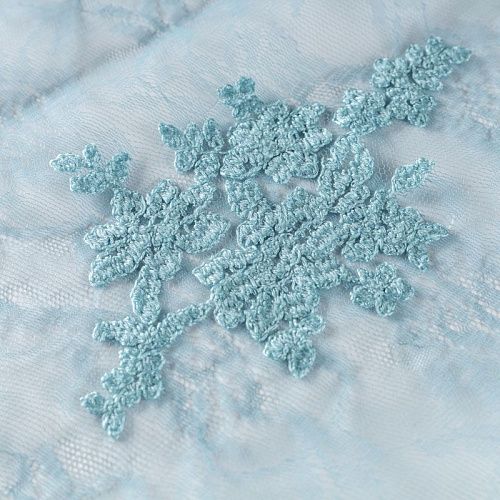 Гипюр К03-833 серо-голубой 