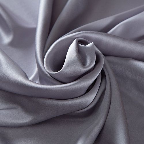 Шелк натуральный стрейч 064-20198 серебристо-серый