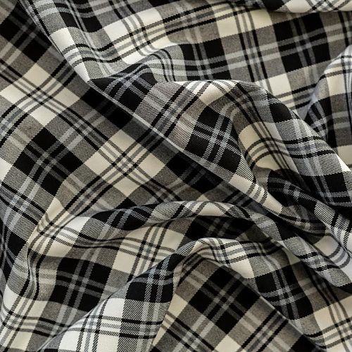 Ткань костюмная К19-095 белый принтованный