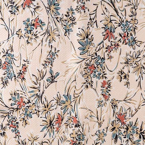 Креп К36-105 сливочный принтованный