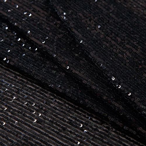 Пайетки на сетке 055-16472 черный