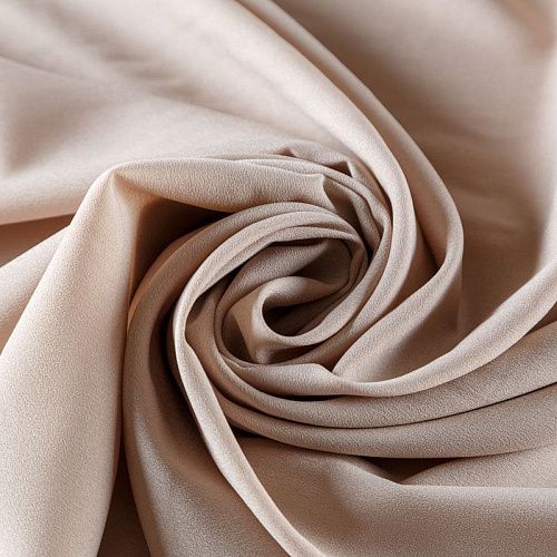 Крепдешин синтетический 029-07363 холодный бежевый однотонный