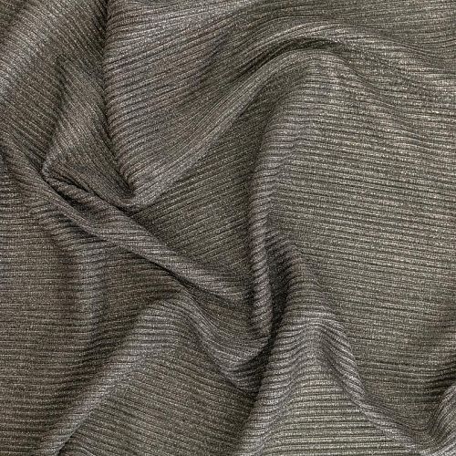 Трикотаж гофре с люрексом К33-520 антрацит