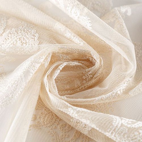 Тюль жаккардовый h-285 см 08-01-00256 бежевый