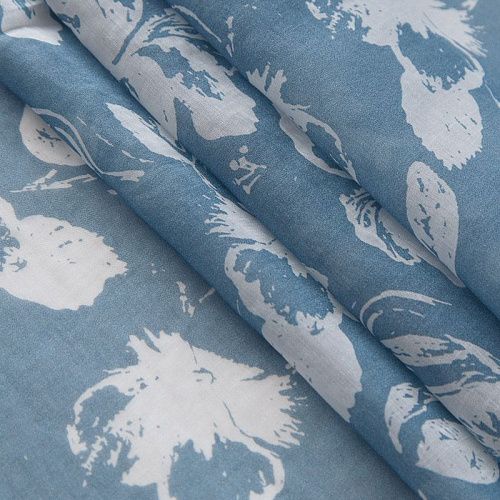 Тенсел 053-17770 серо-голубой принтованный