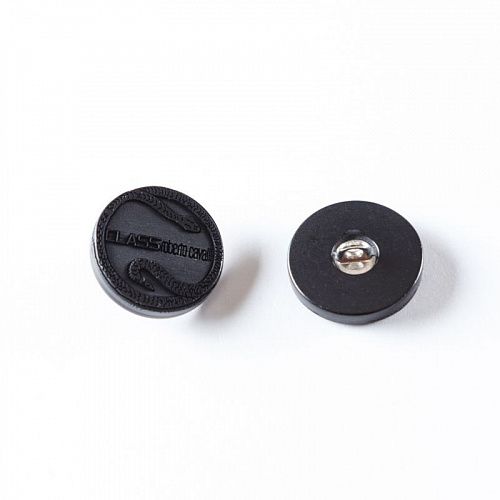 Пуговица на ножке 20 мм пластик 494824 черный