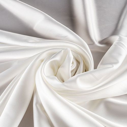 Шелк синтетический К33-774 молочный однотонный