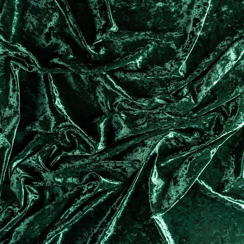Бархат крэш К33-660 изумрудный однотонный