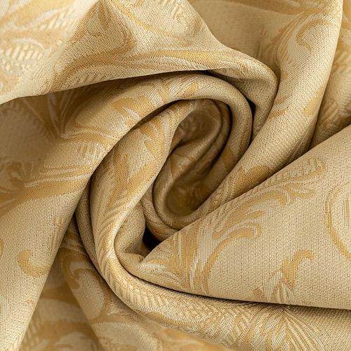 Ткань портьерная жаккард Т464-02-12 молочно-песочный