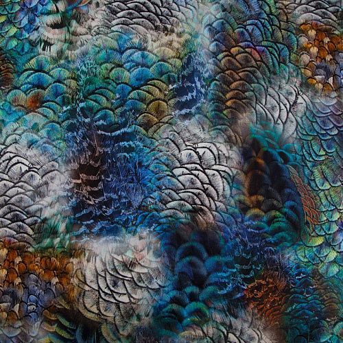 Трикотаж 056-14809 черный мультиколор