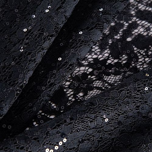 Кружево с пайетками 012-20756 черный