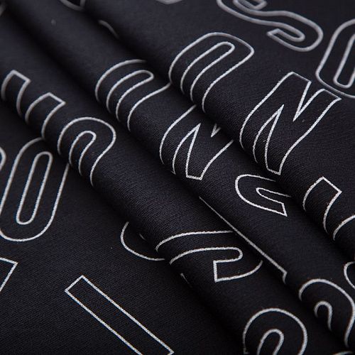 Футер 3-х нитка Moschino 062-19296 черный принтованный