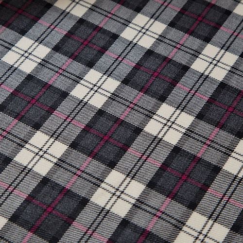 Ткань костюмная 025-12521 молочно-серый клетка