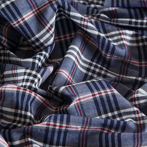 Хлопок плательно-рубашечный 049-12388 синий принтованный