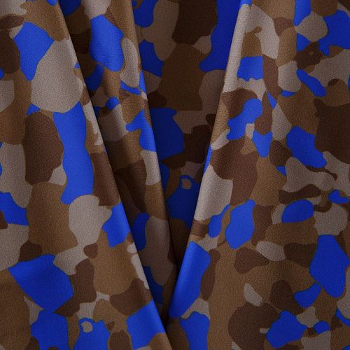 Бифлекс 005-16092 бежево-синий принтованный