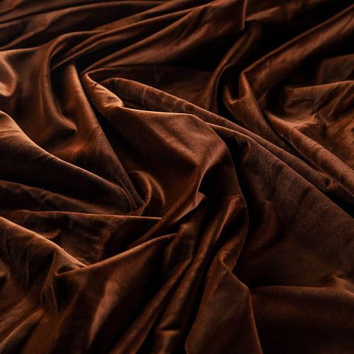 Бархат К26-294 коричневый однотонный