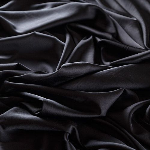 Шелк синтетический 065-08987 черный однотонный