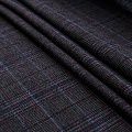 Ткань костюмная 025-14421 черный меланж клетка