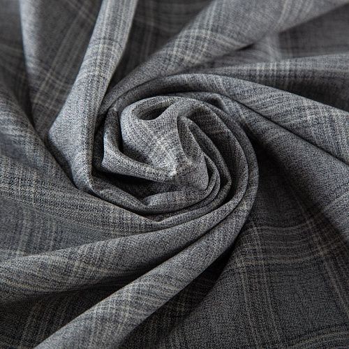 Шерсть костюмная стрейч 025-19942 светло-серый клетка