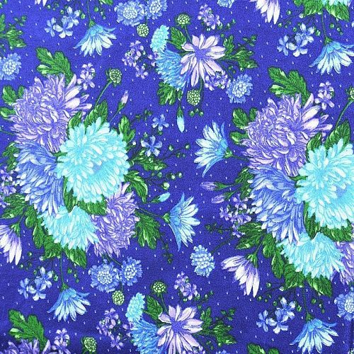 Фланель 060-11027 фиолетово-синий принтованный