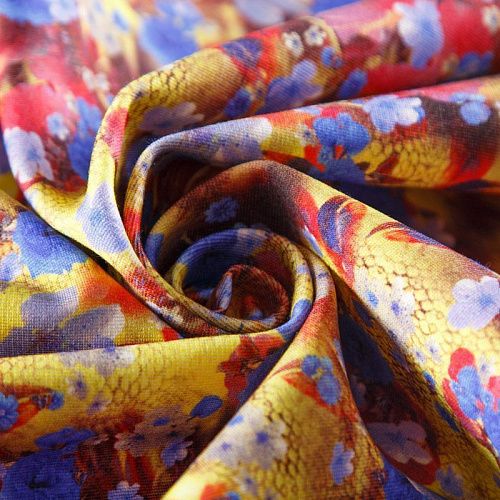 Джерси 014-12630 желтый принтованный