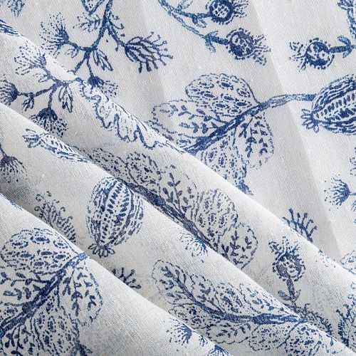 Тюль 523-01-04 молочный принтованный