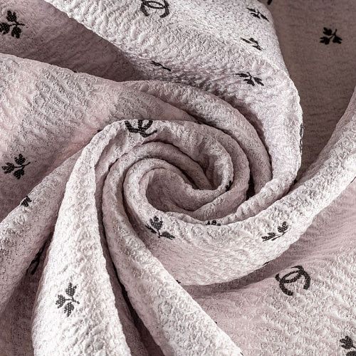 Жаккард К15-527 серебристо-розовый