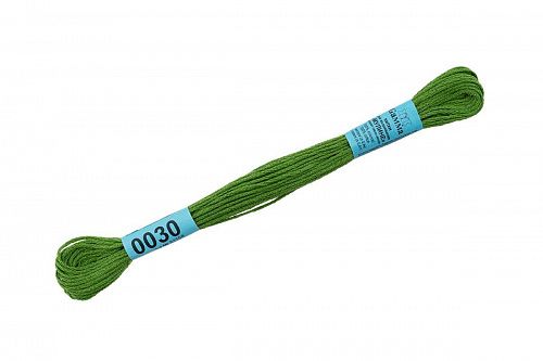 Нитки для вышивания Gamma мулине 8 м 0030 травяной