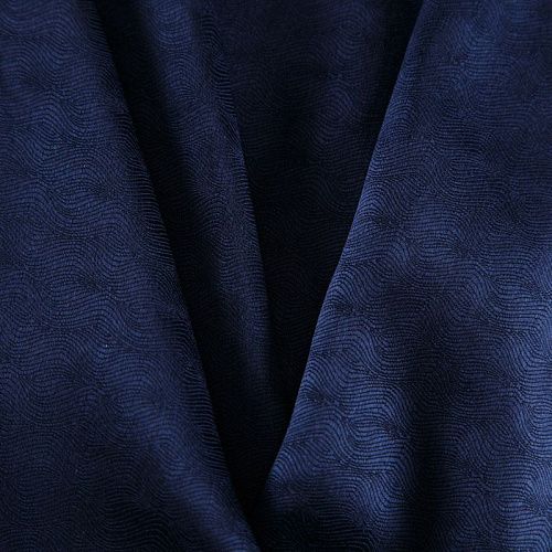 Шелк натуральный Armani 064-16288 темно-синий жаккардовый
