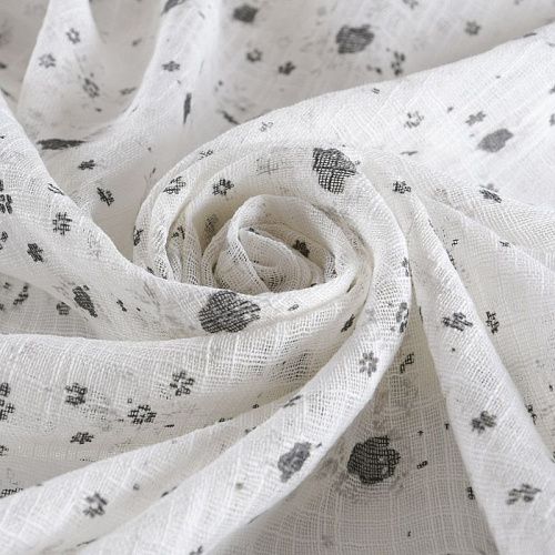 Лен-марлевка 035-11772 белый принтованный