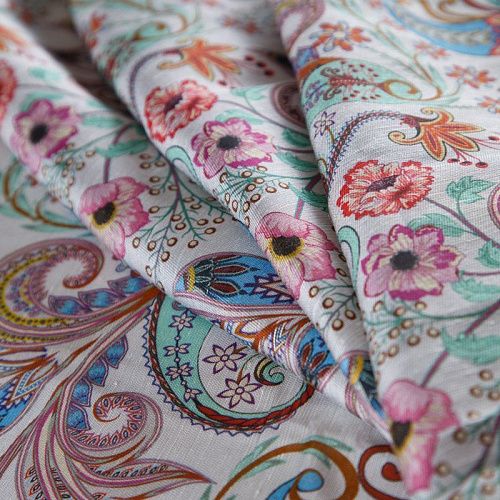 Шелк-вискоза 064-12319 светло-серый принтованный