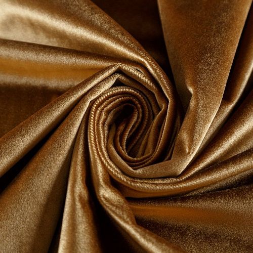 Ткань микровелюр 09-02-08938 золотистый однотонный