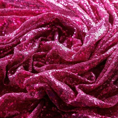 Пайетки на сетке 055-02833 темная фуксия однотонный