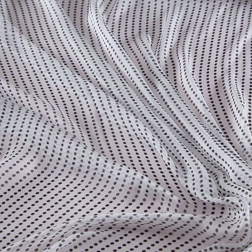 Шифон шелковый 068-20322 белый принтованный