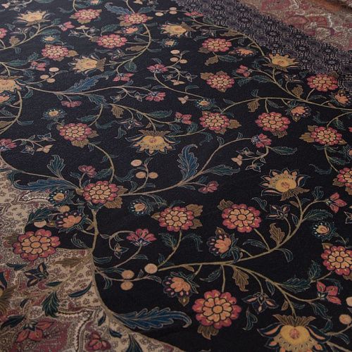 Шерсть плательная (купон) Etro 066-19196 черный принтованный