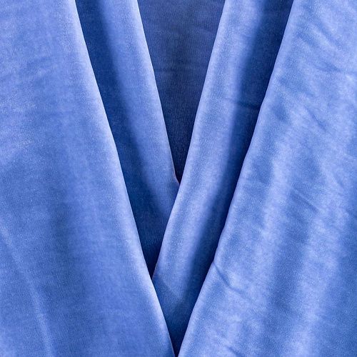 Бархат 002-01187 холодный голубой однотонный