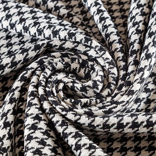 Твид 052-05410 черно-белый пье-де-пуль