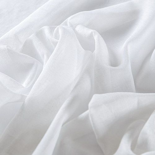 Тюль лен h-330 см 05-01-04943 молочный однотонный