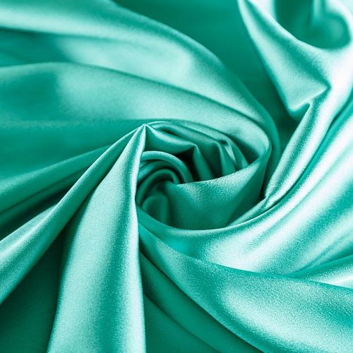 Кади креп-атлас 001-06625 зеленый однотонный