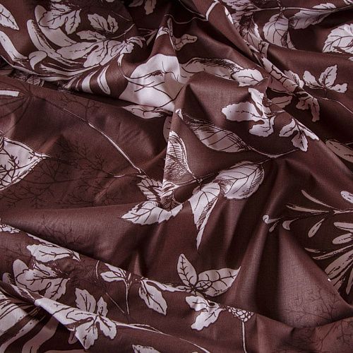 Сатин-твил ш.220 см 007-13908 шоколадный принтованный