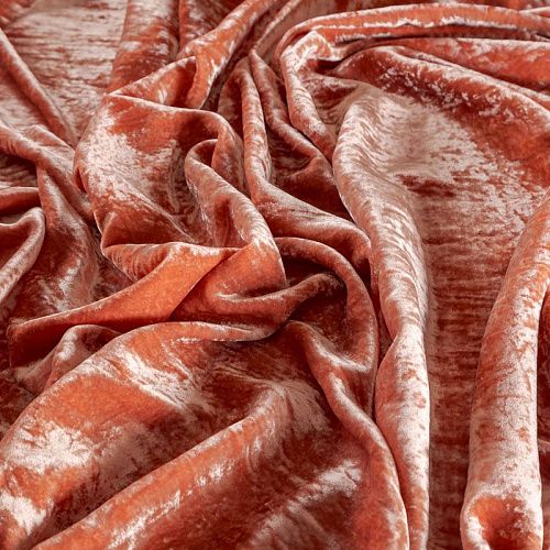 Бархат К22-137 терракотовый однотонный
