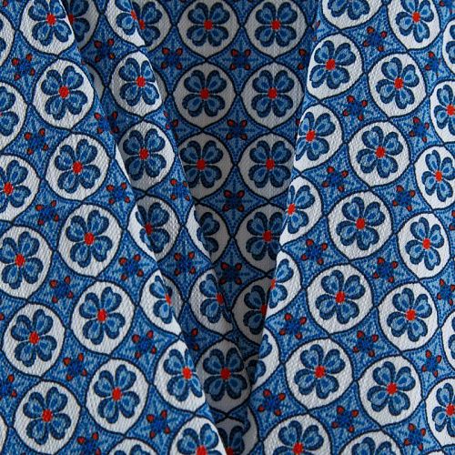 Коттон стрейч 063-12343 белый принтованный