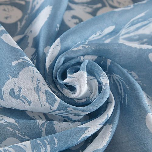 Тенсел 053-17770 серо-голубой принтованный