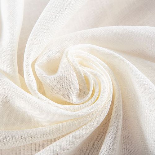 Лен натуральный 035-20059 молочный однотонный