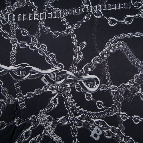 Сатин Yves Saint Laurent 001-16341 черный принтованный